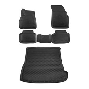 Audi Q7 Floor-Trunk Mats - Omac - 3D - Black - '17-'25